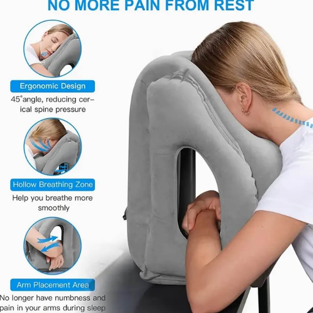 Inflatable Air Travel Pillow | Portable Neck Support for Restful Travel
