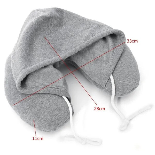 Memory Foam Hooded Pillow | Hoodie Travel Neck Pillow Encompass RL