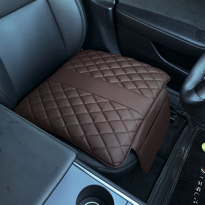 Leather Car Seat Cover with Pockets Truck Seat Cushion