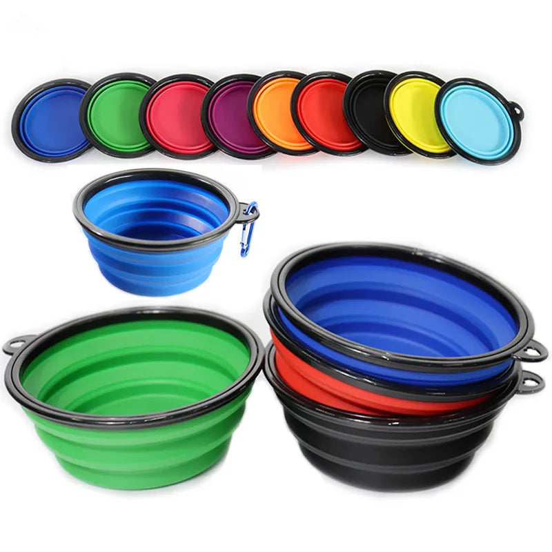 Large Collapsible Dog Food Bowl | Travel-Friendly Pet Feeding Dish Encompass RL