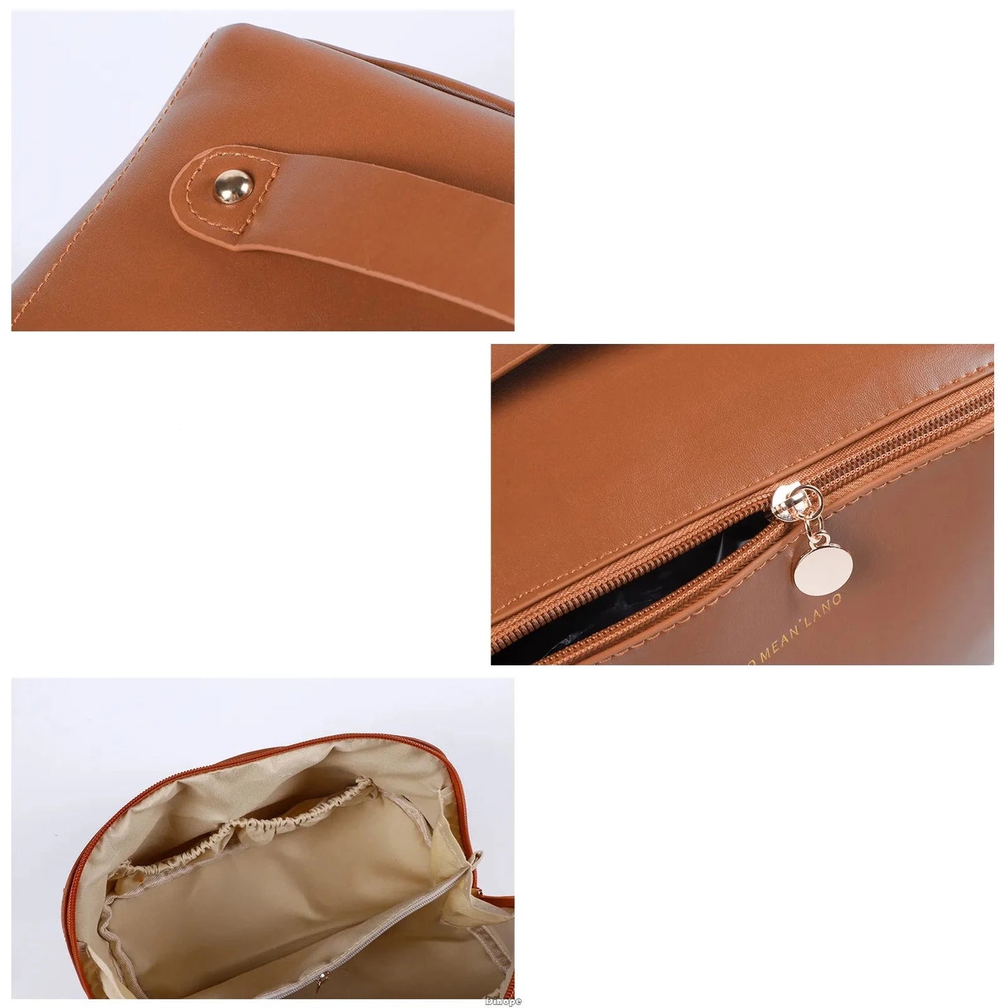 Stylish PU Leather Luxury Cosmetic Bag | Travel Toiletries Organizer