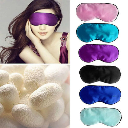 Pure Silk Sleep Eye Mask | Travel Relax Aid | Blindfold Comfort Encompass RL