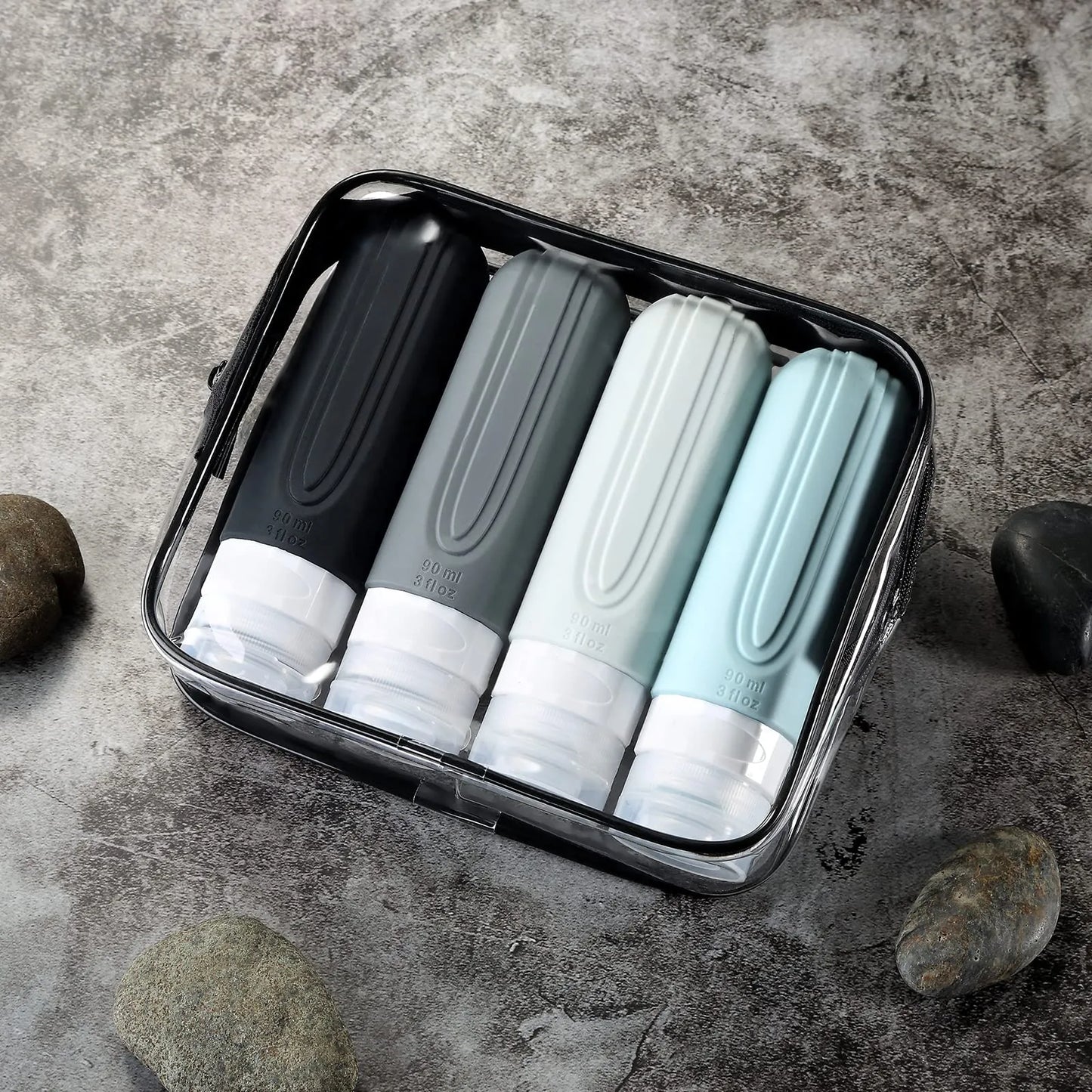 Silicone Travel Containers Refillable Cosmetics Bottles