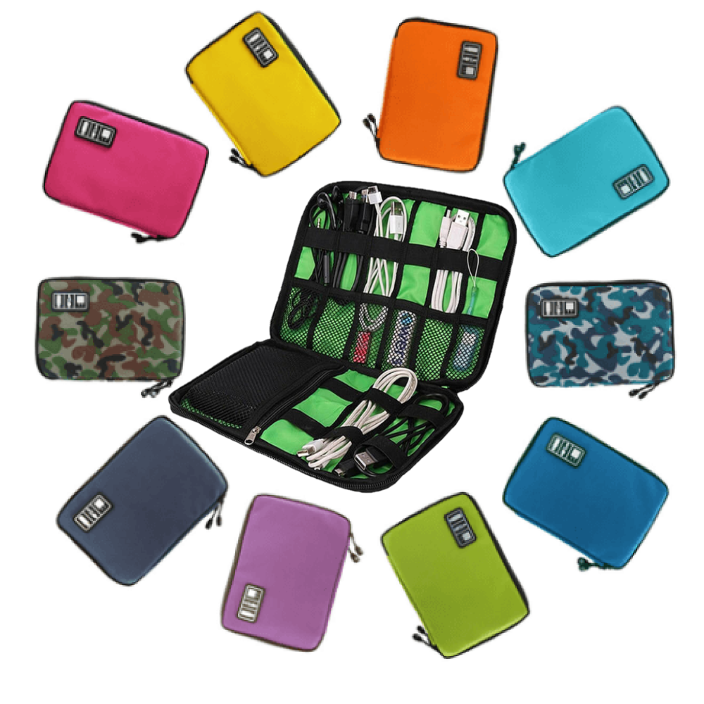 WWW Electronic Organizer, Travel Cable Organizer Bag Pouch