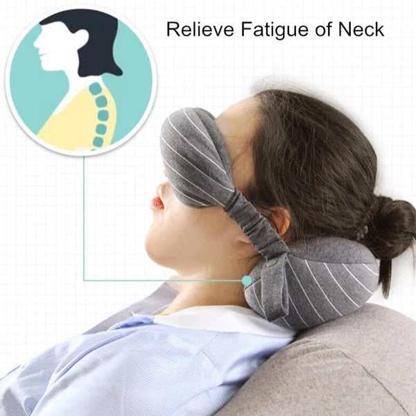 2 in 1 Eye Mask & Neck Support Travel Pillow Encompass RL