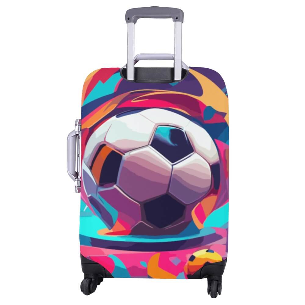 Vibrant Soccer Ball Luggage Cover | Suitcase Covers