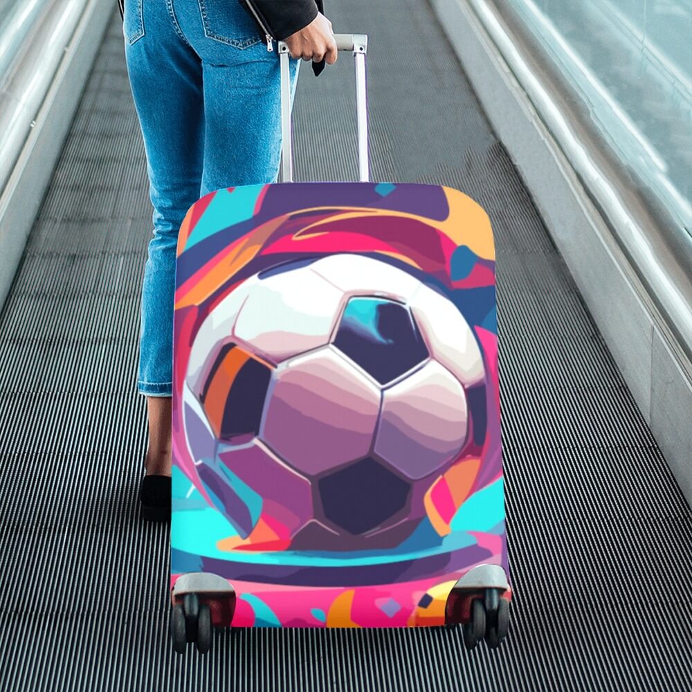 Vibrant Soccer Ball Luggage Cover | Suitcase Covers