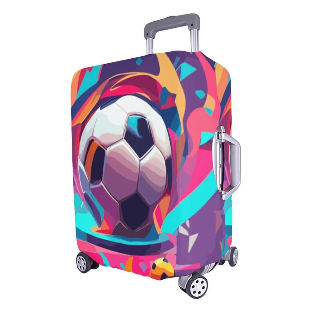 Vibrant Soccer Ball Luggage Cover | Suitcase Covers