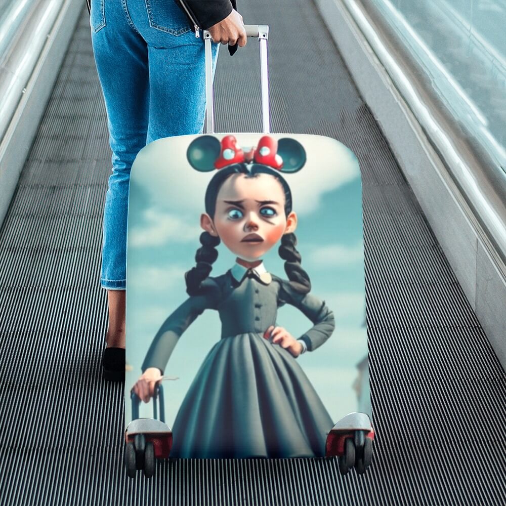 Wednesday Minnie Ears Luggage Cover | Suitcase Covers