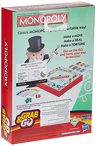 Monopoly Grab & Go Game | Travel-Sized Fun for the Journey
