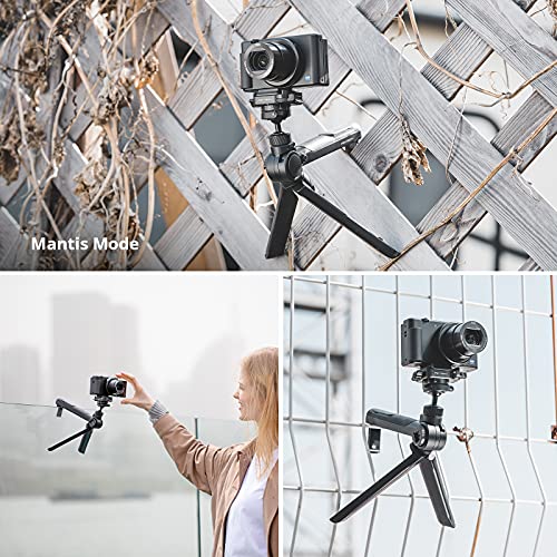 PGYTECH MANTISPOD PRO Mini Camera & Cell Phone Tripod Stand Magnesium Alloy Small Travel Flexible Vlogging Tripod | DSLR Accessories Pocket Video Vlogger Desktop Shooting Selfie Tripod Mount