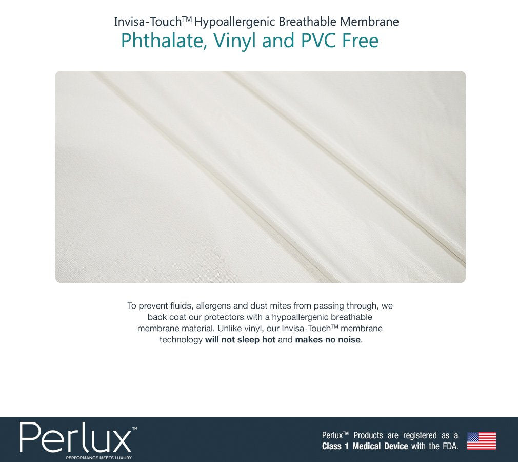 Perlux Tencel 100% Waterproof Pillow Encasement - Vinyl and PVC - Includes Set of Two (King)
