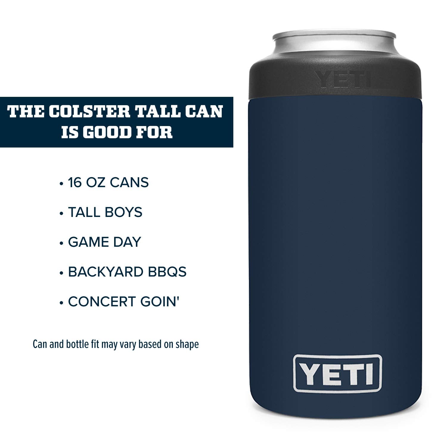 Yeti Rambler White Tall Colster Can Insulator, 16 oz.