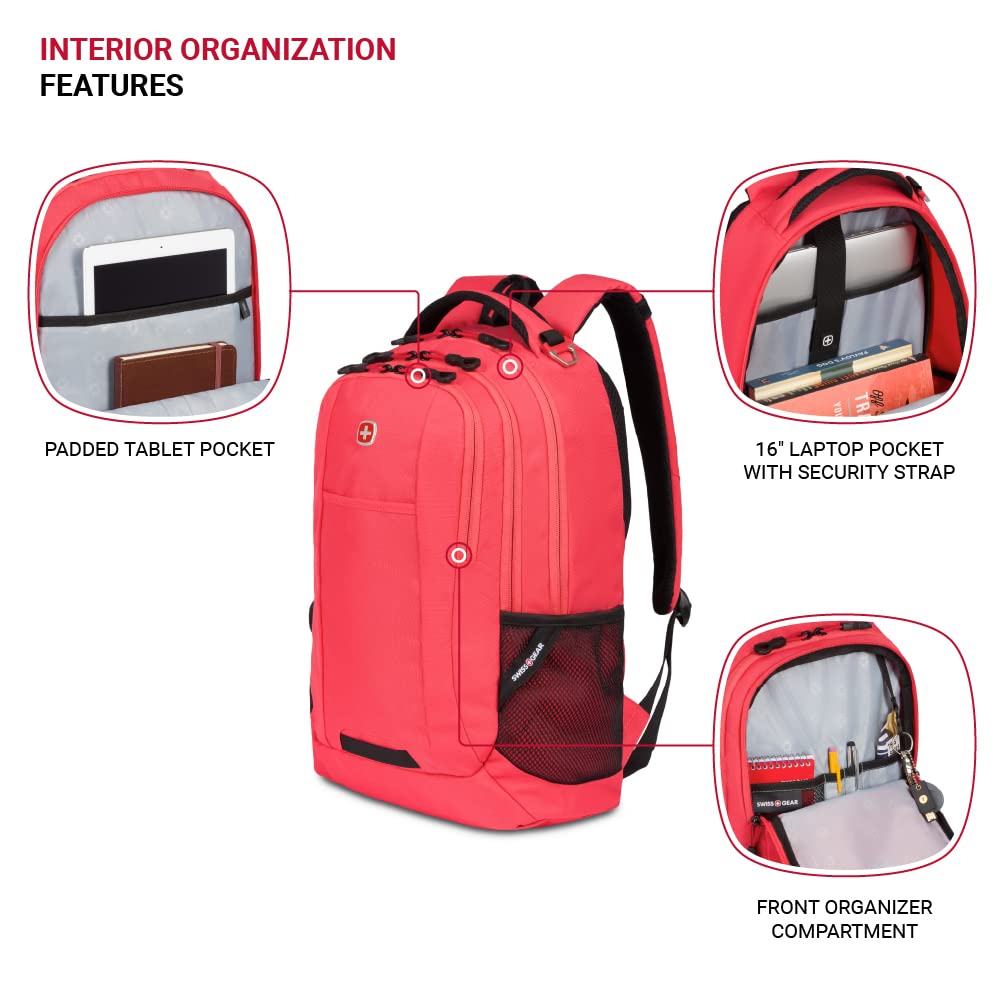 SwissGear Cecil 5505 Laptop Backpack, Teaberry, 18-Inch