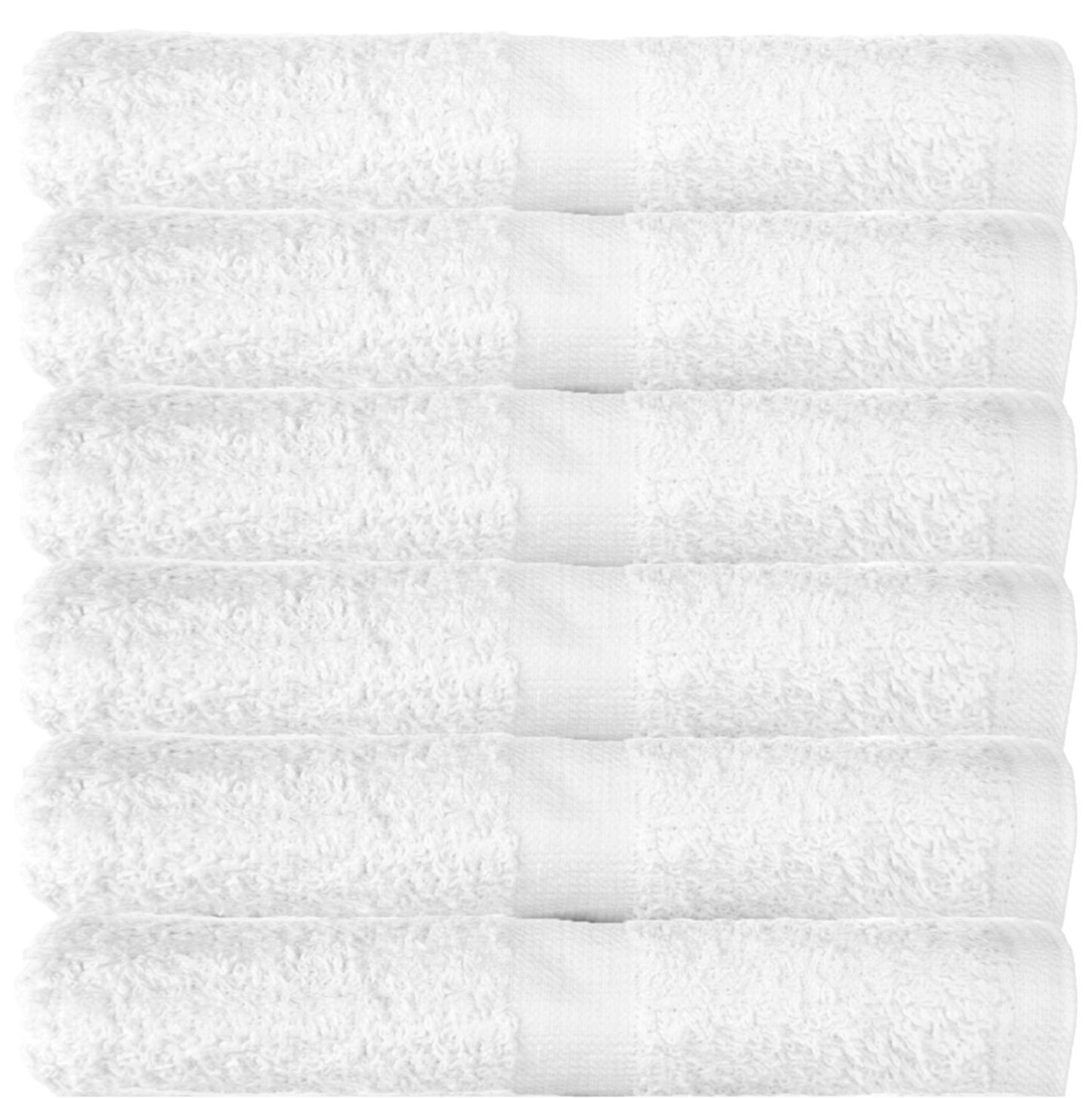 Wealuxe Cotton Hand Towels - 12 Pack of White Towels