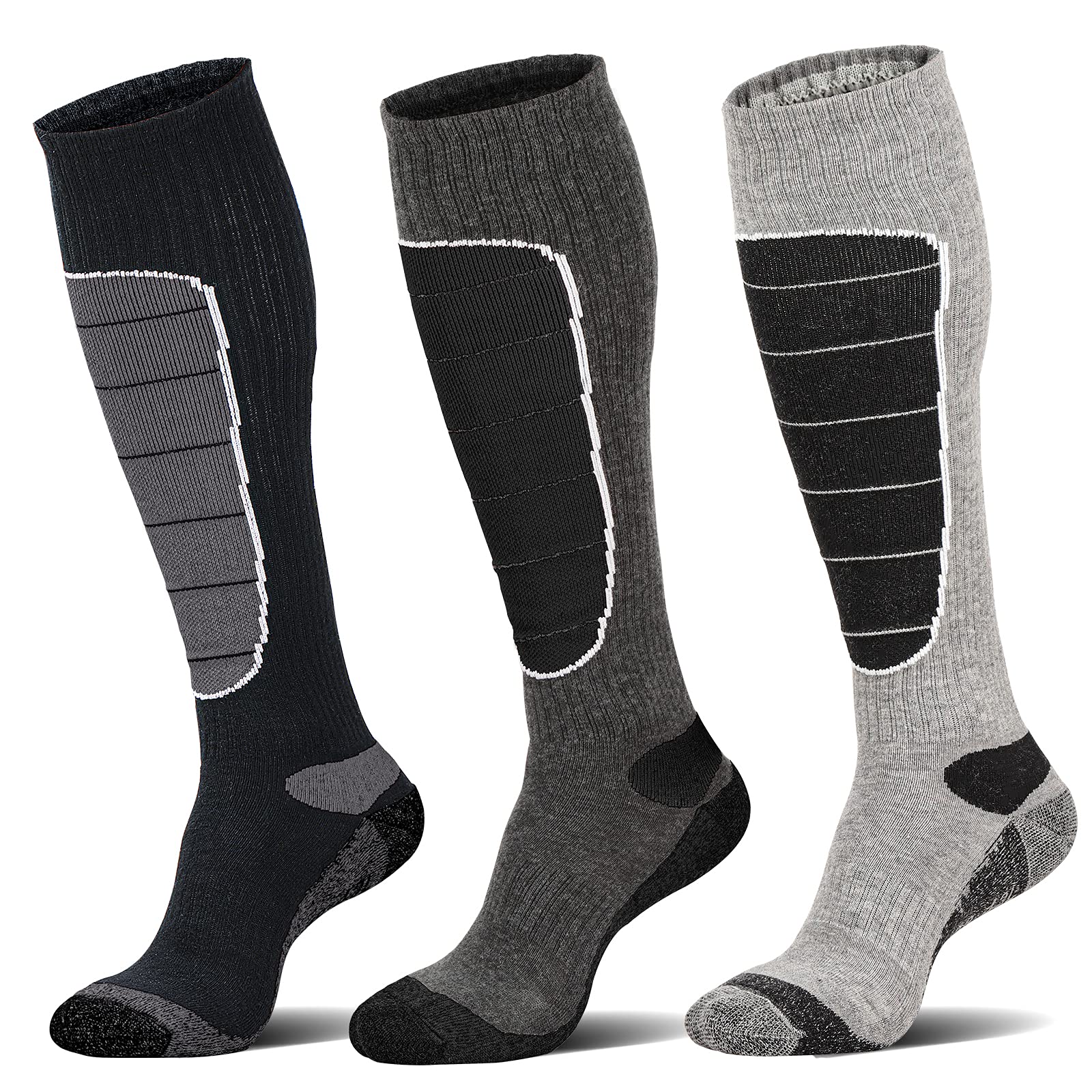 Merino Wool Ski Socks, Cold Weather Socks for Snowboarding, Snow