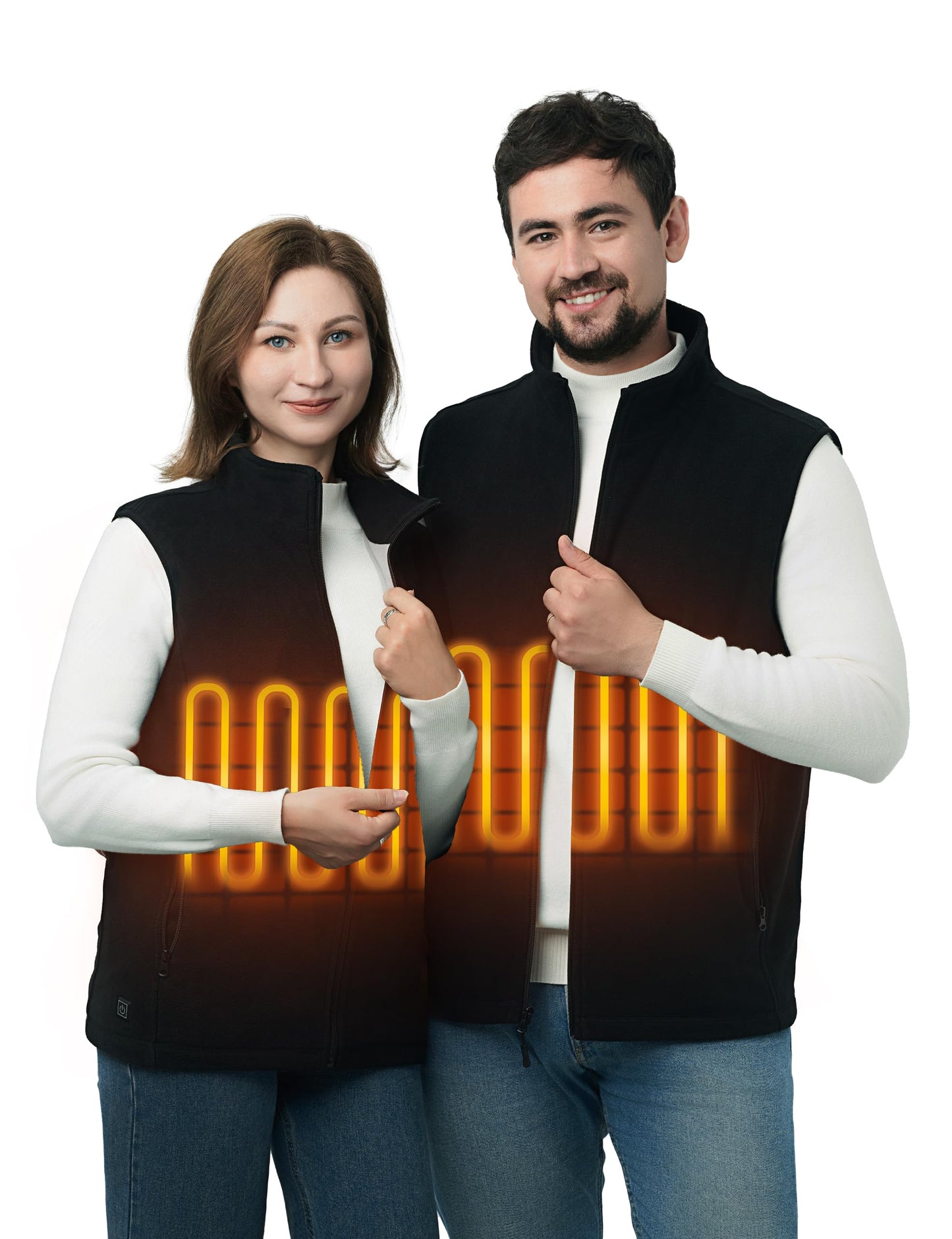 SOLJIKYE Heated Vest, Heated Jacket, Heated Vest for Men and Women 3 Heating Levels 6 Heating Zones (Battery Included)