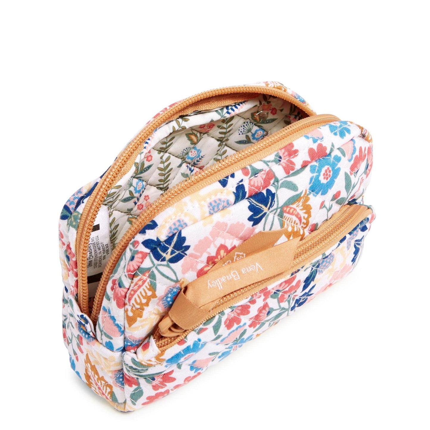 Vera Bradley Women's Cotton Mini Cosmetic Makeup Organizer Bag, Enchanted Mandala - Recycled Cotton, One Size