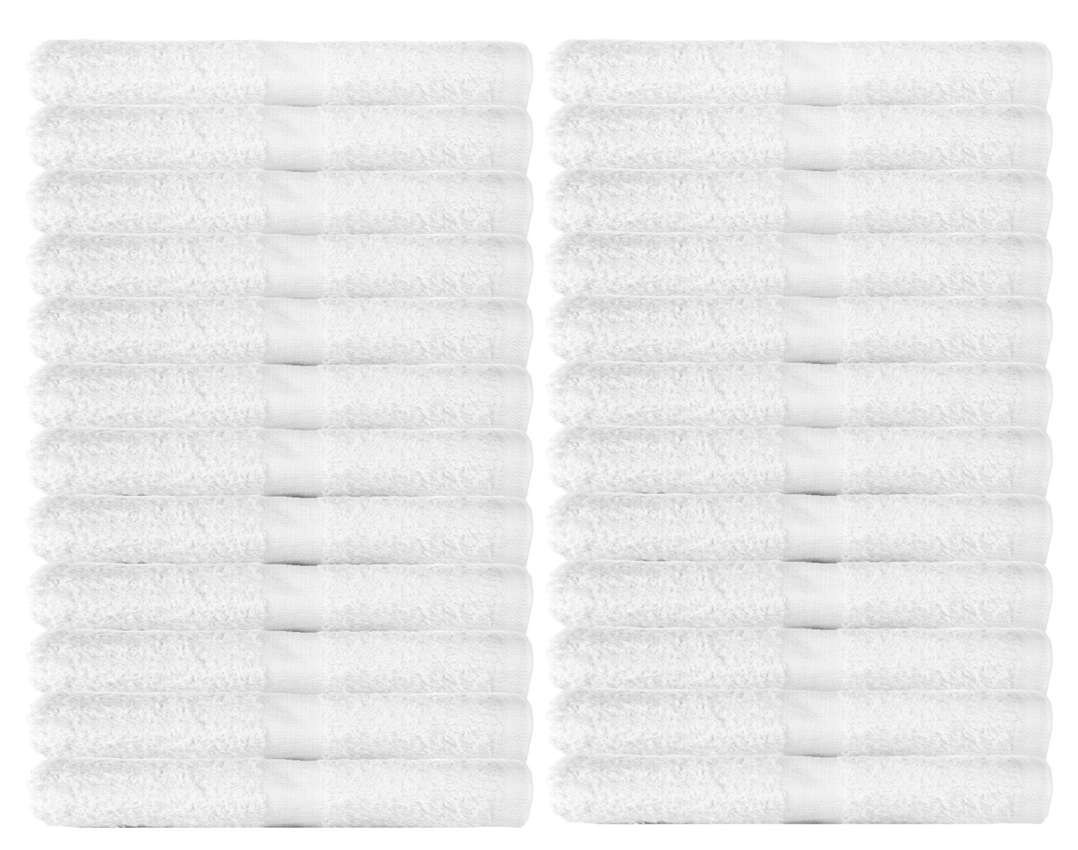 Wholesale Cotton Terry Washcloths 12x12 New White