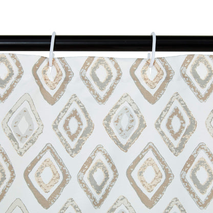 AmazonBasics Grey Diamond Shower Curtain - 72 Inch