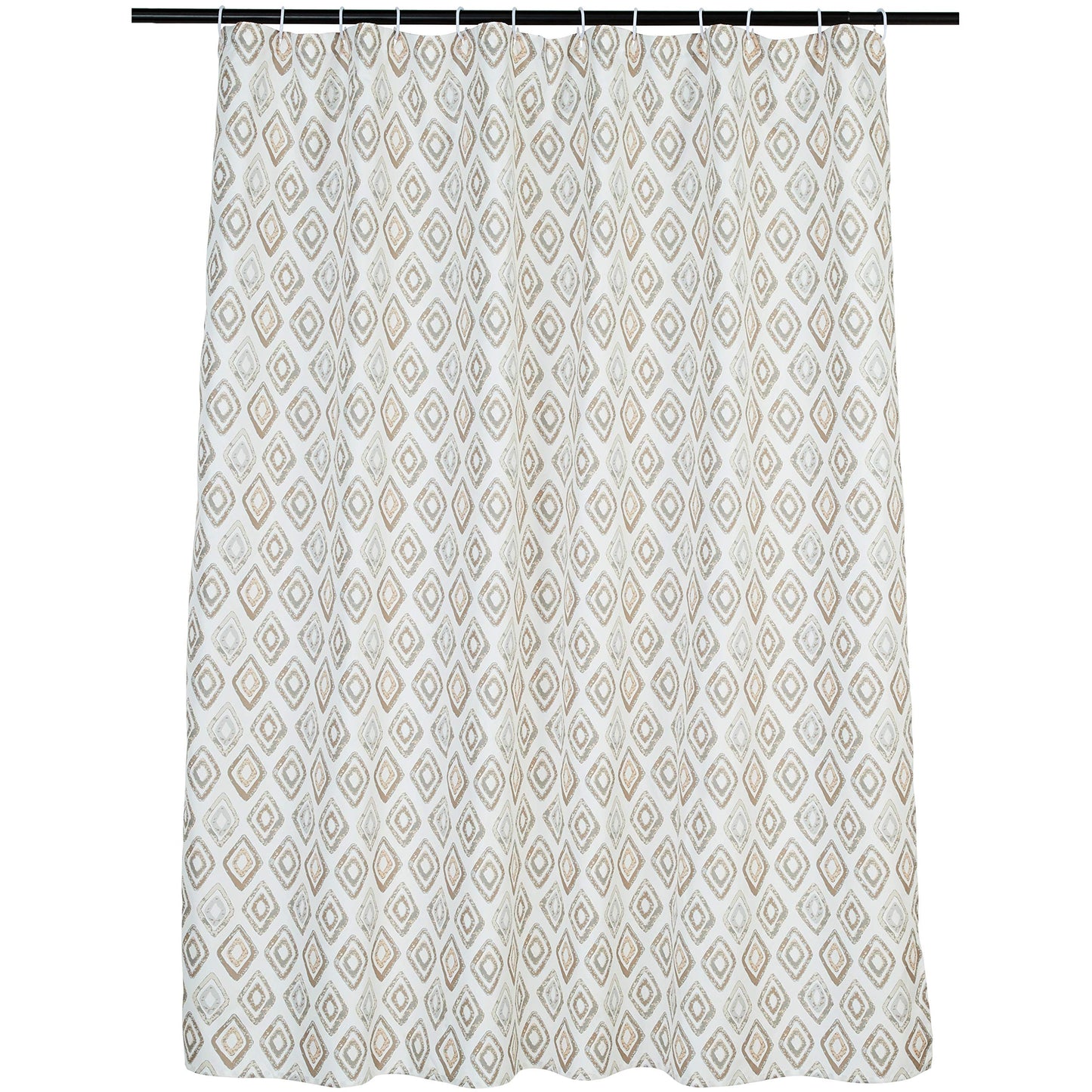 AmazonBasics Grey Diamond Shower Curtain - 72 Inch