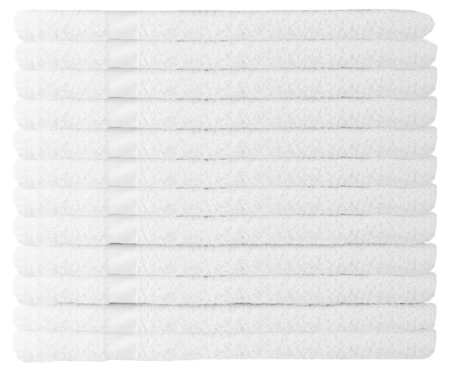 Wealuxe Cotton Hand Towels - 12 Pack of White Towels