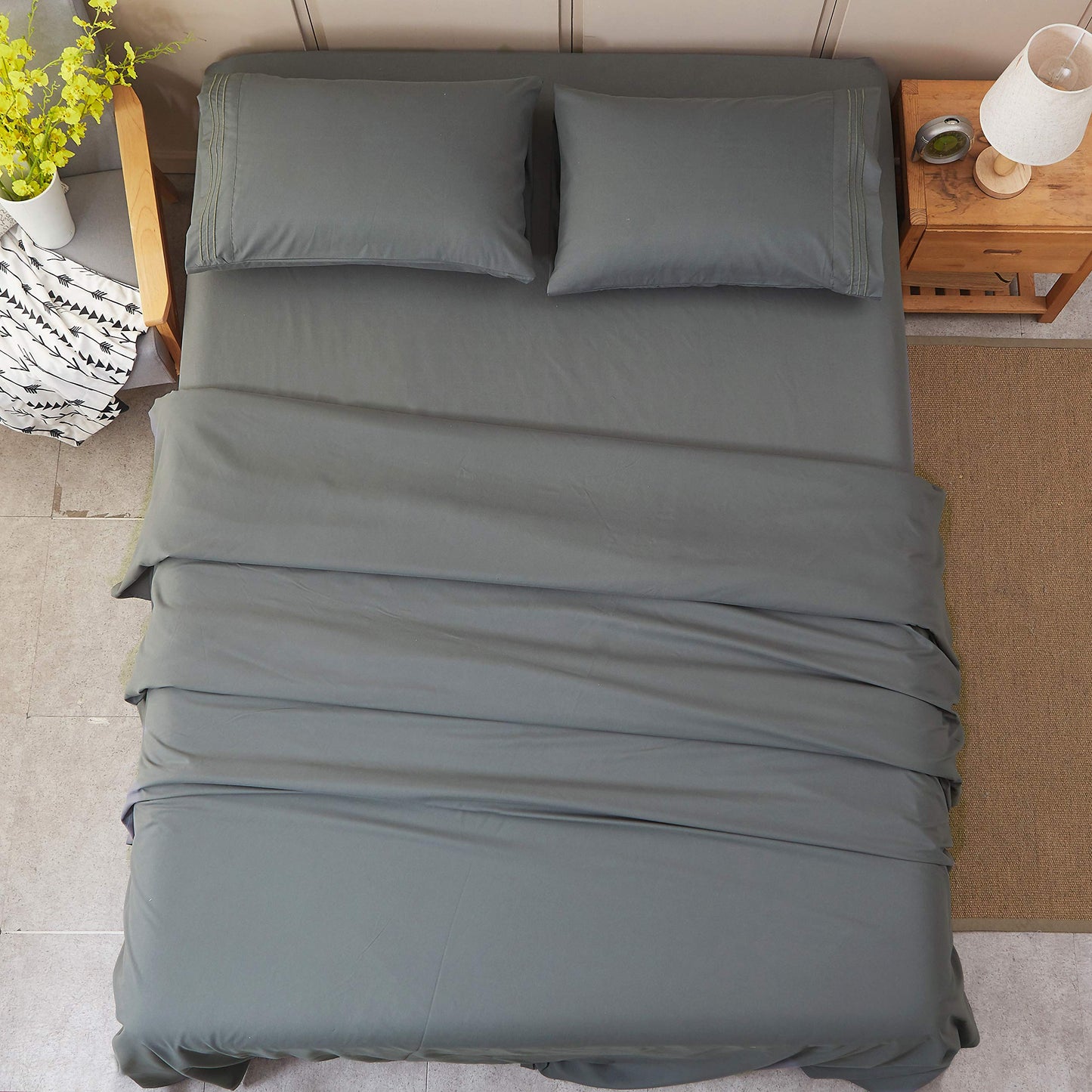 Sonoro Kate Bed Sheet Set Microfiber 1800 Thread SONORO KATE