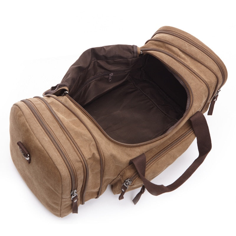 Canvas and Leather Weekend Duffel Bag Encompass RL
