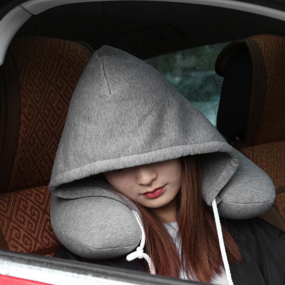 Memory Foam Hooded Pillow | Hoodie Travel Neck Pillow Encompass RL