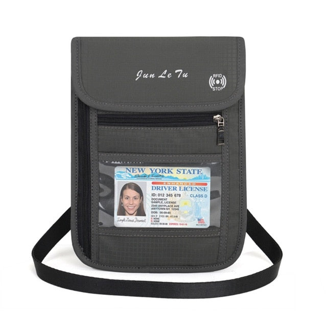 RFID Blocking Travel Passport Holder Neck Wallet | Traveling Document Organizer Purse Encompass RL