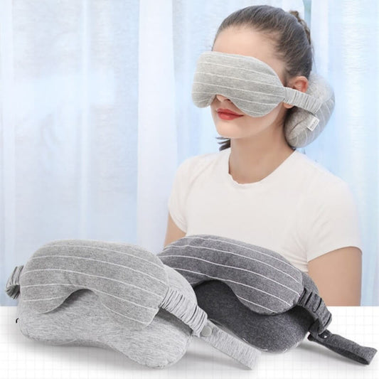 2 in 1 Travel Pillow with Eye Mask Neck Pillow Sleep Mask