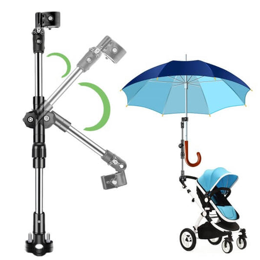 Review Alovexiong 180° Adjustable Umbrella Holder,Hole Diameter 0.8-1.3cm Umbrella Mount Holder Umbrella Clamp Bike Umbrella Stretch Mount Stand Holder for Baby Stroller,Bicycle,Pram