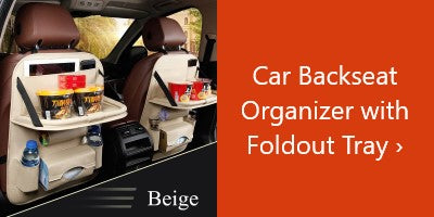 Car Backseat Organizer With Fold-Out Tray