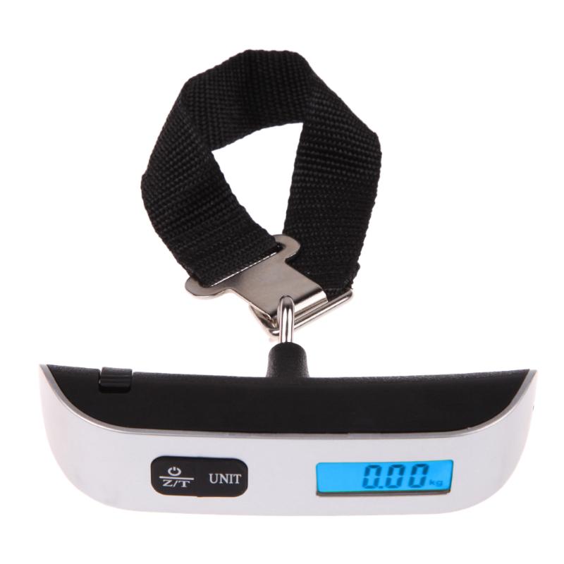 Digital Luggage Scale, LCD Display Portable Handheld Baggage Scale with  Hook for Travel, Suitcase or Carry Bag, 110 Pounds