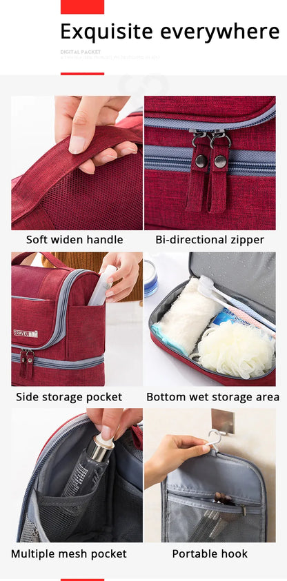 Hanging Toiletry Bag for Travel | Waterproof Cosmetics Organizer Encompass RL