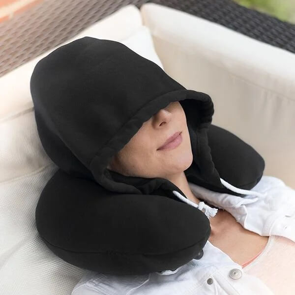 Hooded Neck Pillow with Hood Hoodie Travel Pillow – Encompass RL