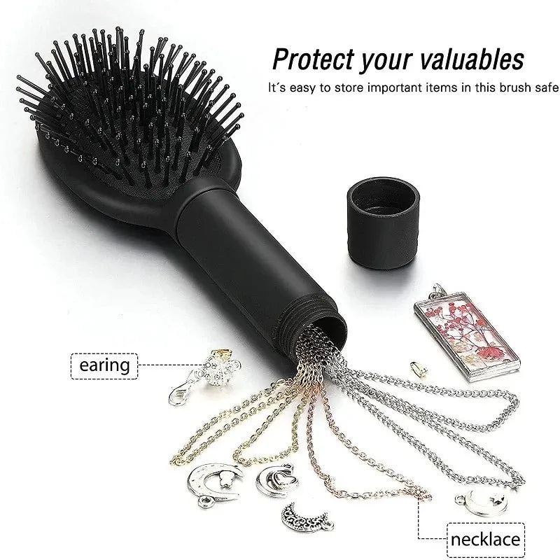 Hidden Compartment Hair Brush – Travel Diversion Safe for Cash, Jewelry & Small Valuables
