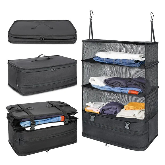 Hanging Shelves Travel Bag Organizer | Stay Organized on Your Trip