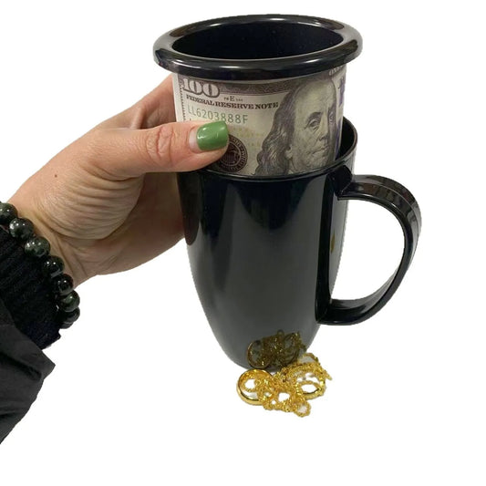 Hidden Compartment Coffee Cup – Travel Diversion Safe for Cash & Valuables