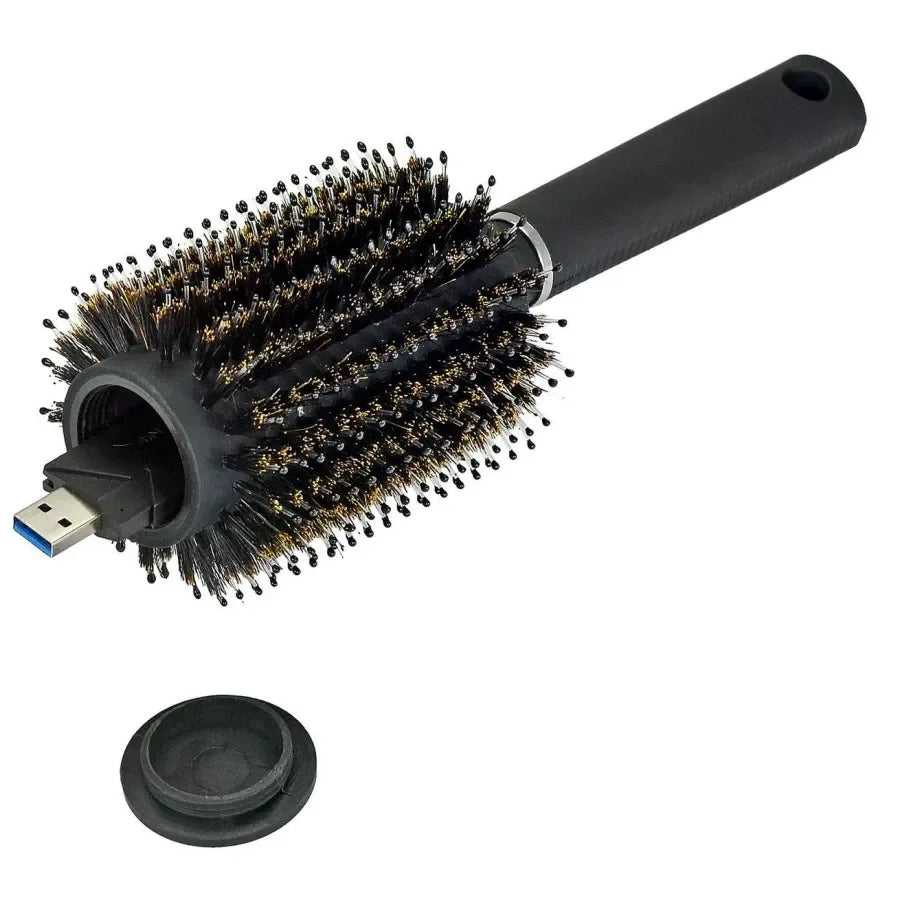 Hidden Compartment Hairbrush Travel Diversion Safe for Cash & Valuables