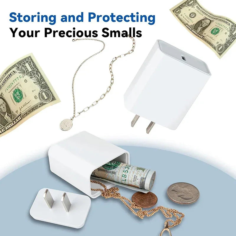 Fake USB Wall Charger Diversion Safe with Hidden Compartment