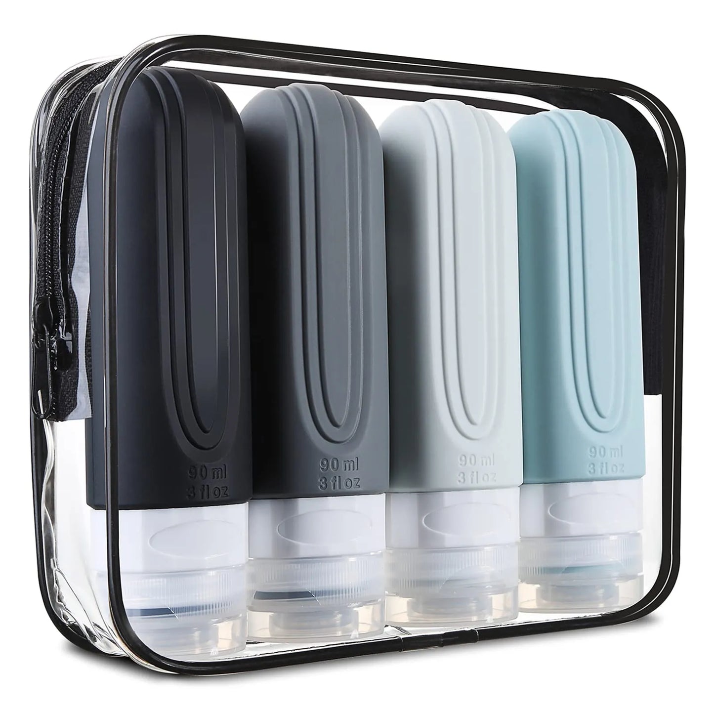 Travel Cosmetics Bottles 90ml Silicone Refillable Containers