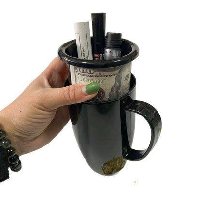 Hidden Compartment Coffee Cup – Travel Diversion Safe for Cash & Valuables