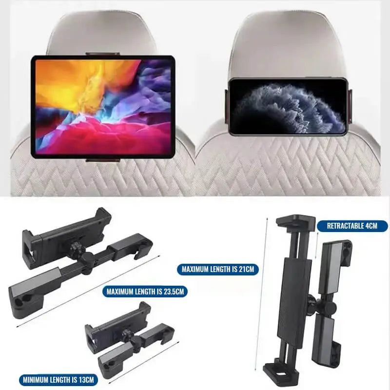 Tablet Holder for Car Back Seat | Rear Seat Headrest Tablet Mount