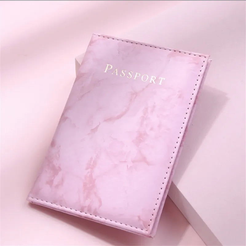 Vintage Marble Passport Holder | PU Leather Travel Wallet Case Encompass RL