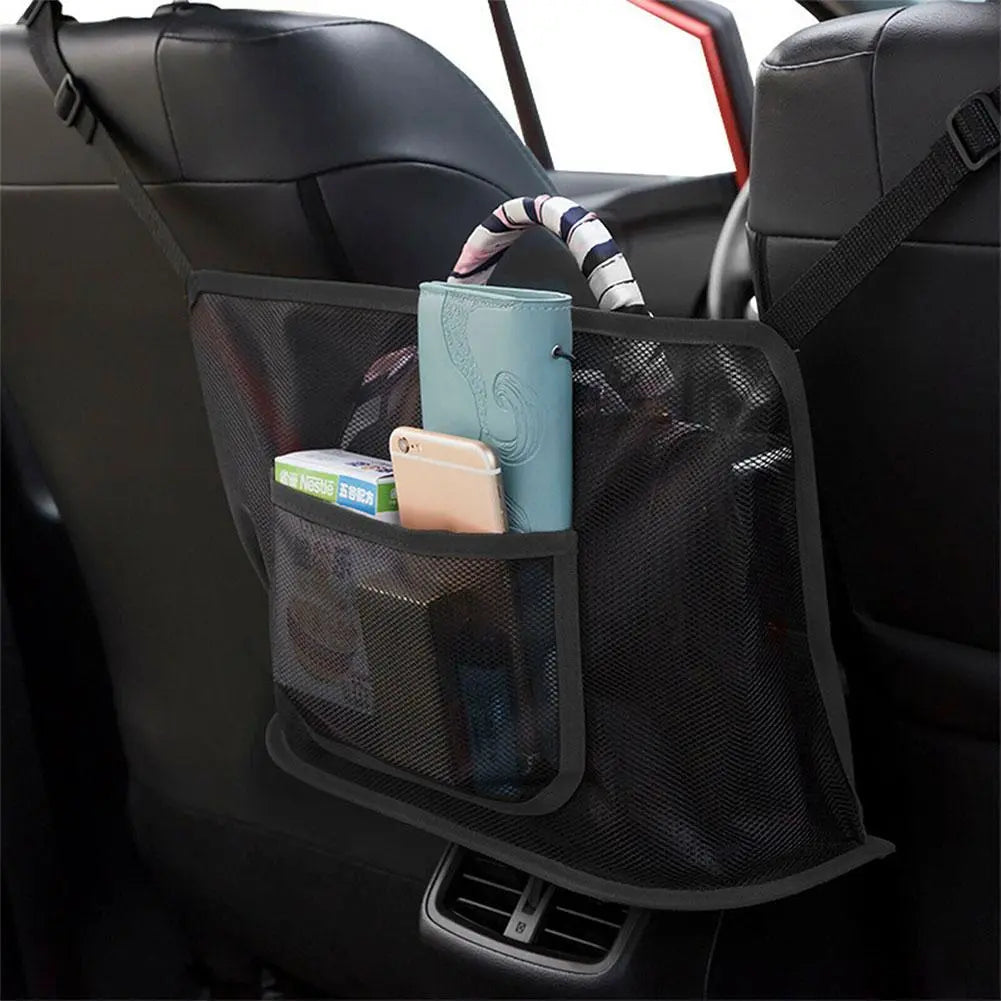 Purse Holder for Car Seat Net Pocket Handbag Between Seats Storage Bag
