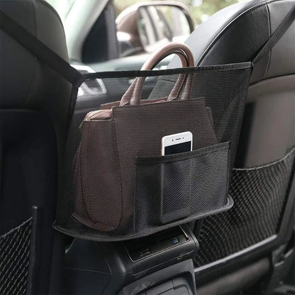 Purse Holder for Car Seat Net Pocket Handbag Between Seats Storage Bag Encompass RL