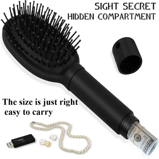 Hidden Compartment Hair Brush – Travel Diversion Safe for Cash, Jewelry & Small Valuables