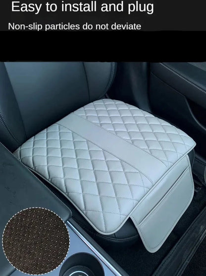 Leather Car Seat Cover with Pockets Truck Seat Cushion