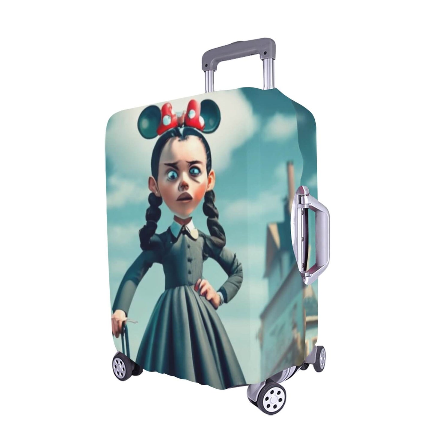 Wednesday Minnie Ears Luggage Cover | Suitcase Covers